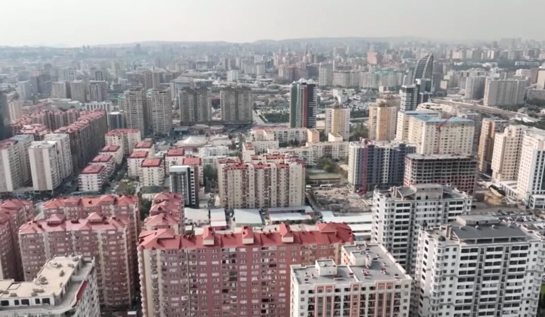 Modern apartment buildings in Azerbaijan
