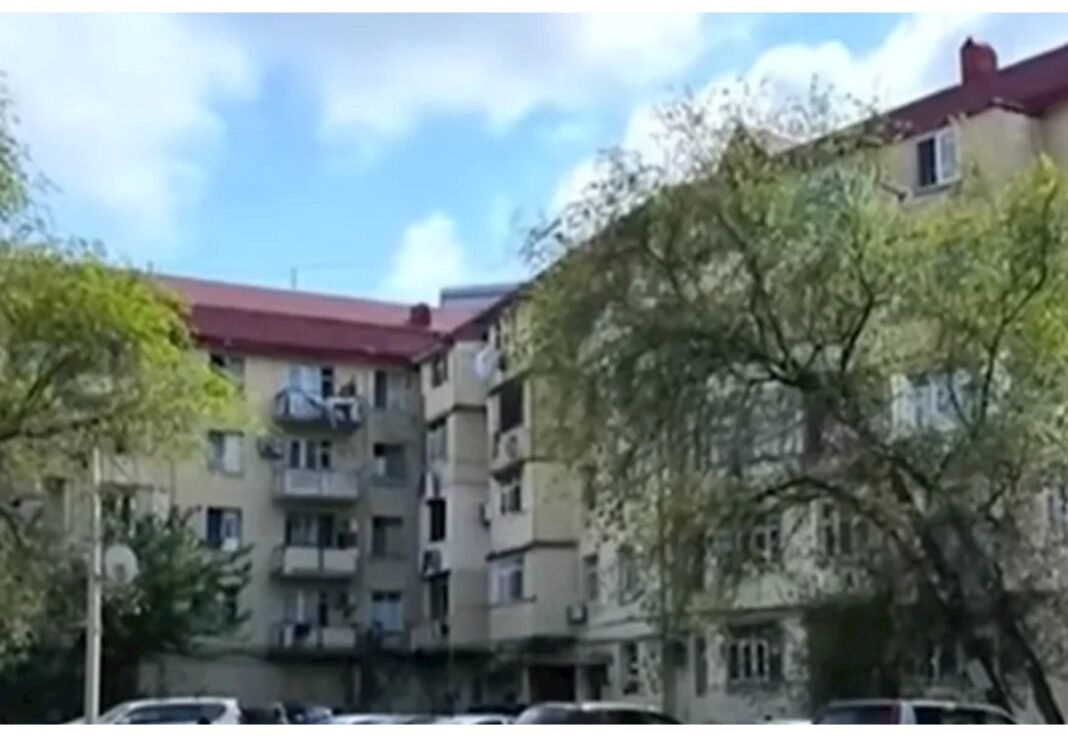 Residential apartment buildings in Sumgayit, Azerbaijan
