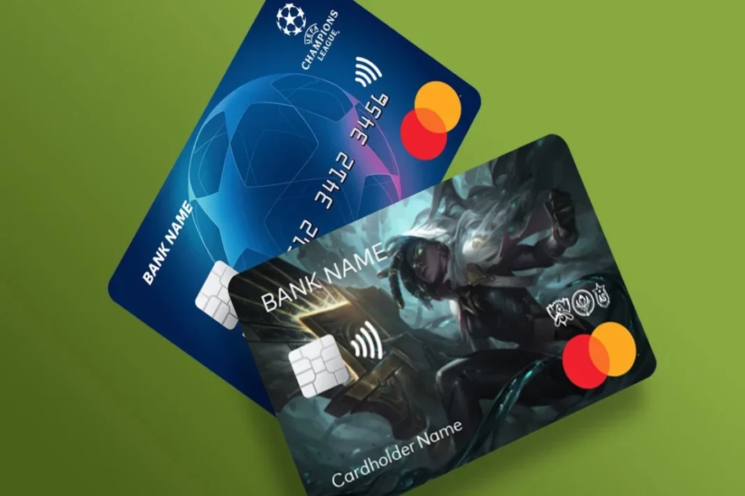 Bank card and payment terminal illustrating card limits in Azerbaijan