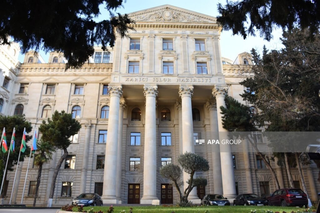 The building of Azerbaijan’s Ministry of Foreign Affairs in Baku