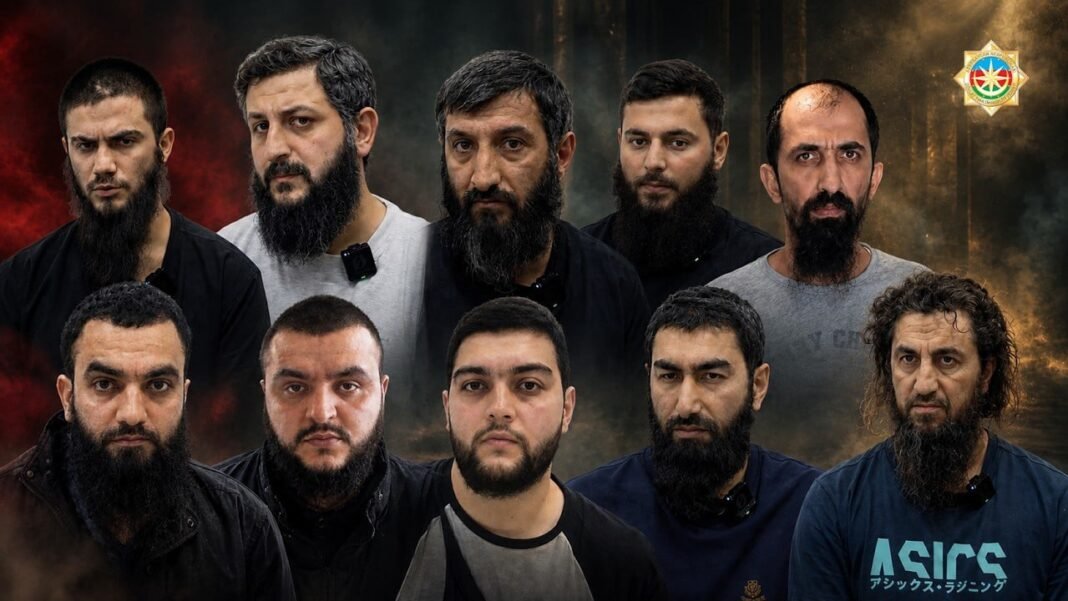 Azerbaijan State Security Service officers during an operation