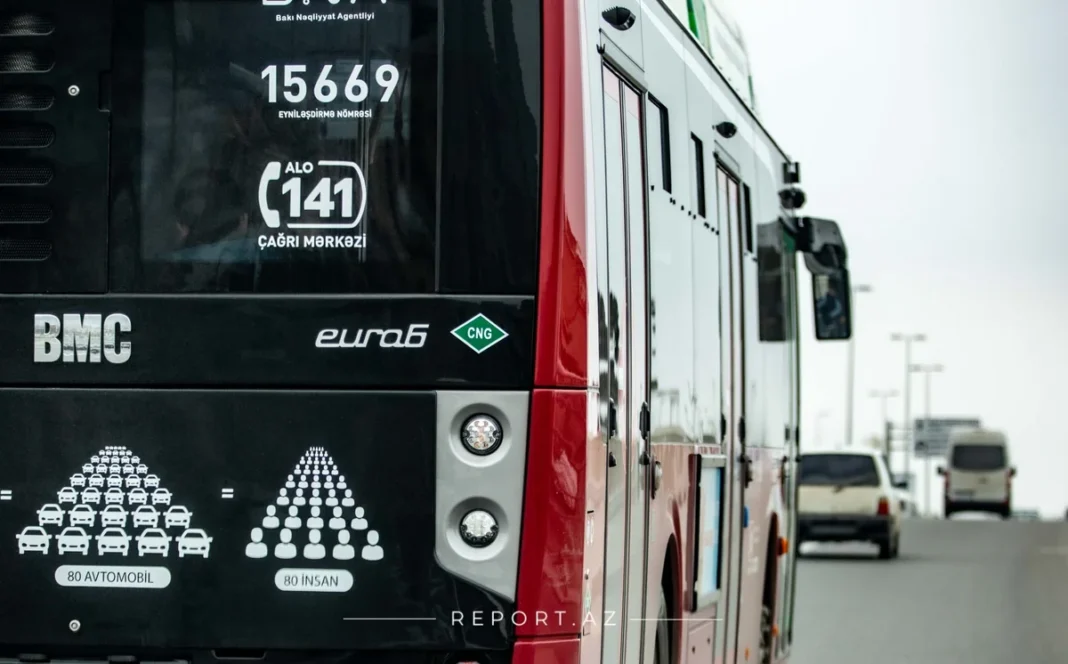 Baku city bus affected by Formula 1 route changes