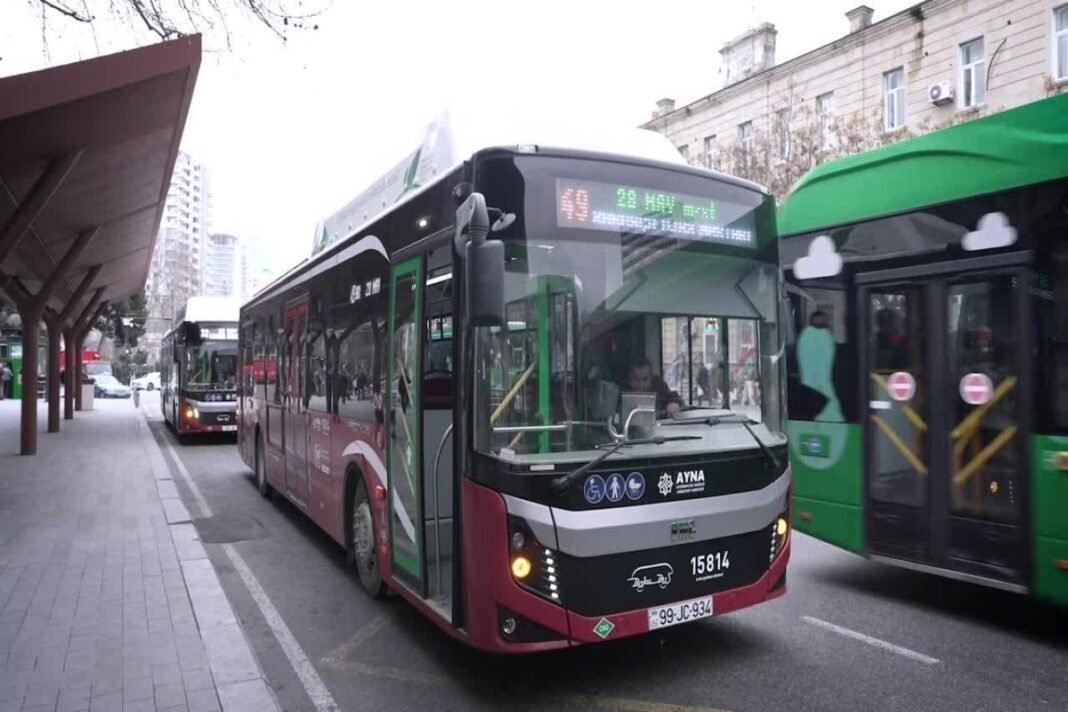 City buses operating in Baku