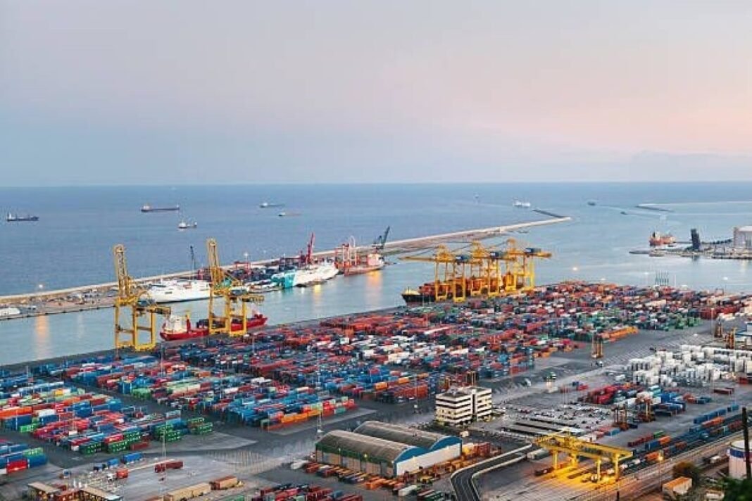 Containers at the Baku International Sea Trade Port