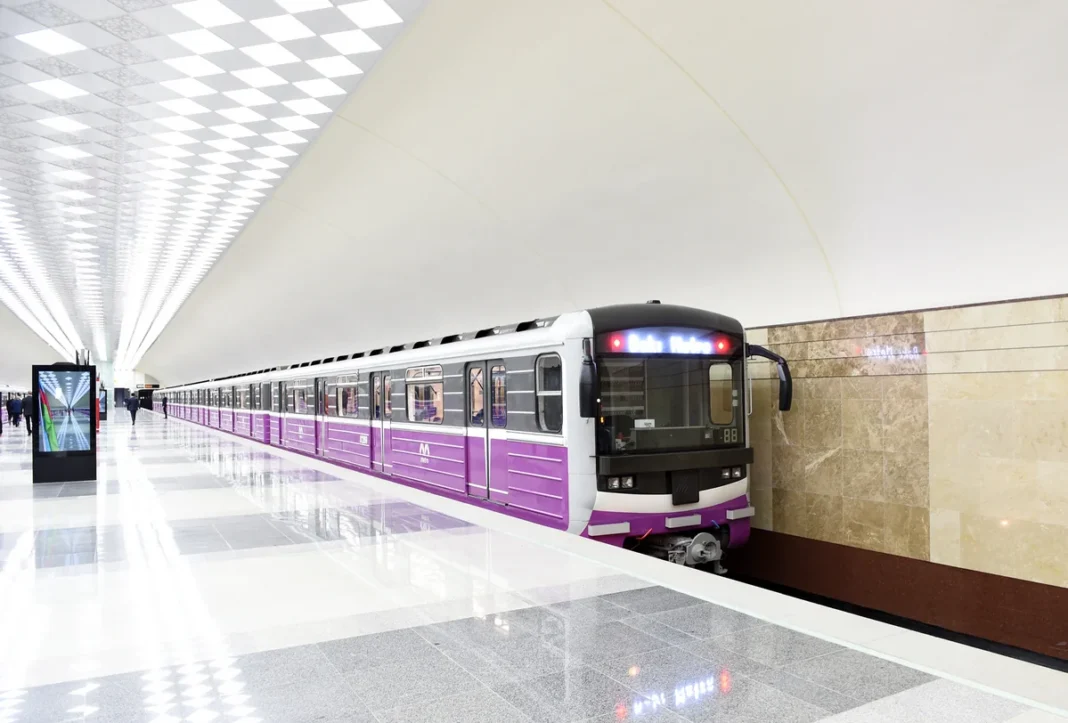 Baku Metro station serving passengers in Azerbaijan’s capital