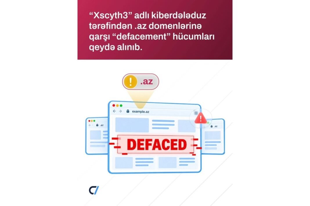Illustration accompanying a warning about cyberattacks on websites in Azerbaijan’s .az domain