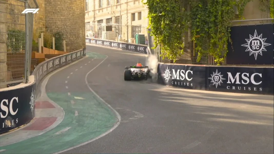 Formula 1 racing in Baku during the Azerbaijan Grand Prix