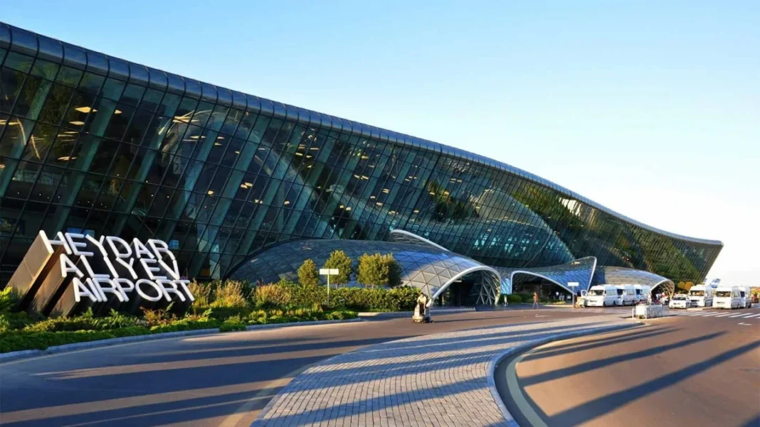 Heydar Aliyev International Airport terminal in Baku