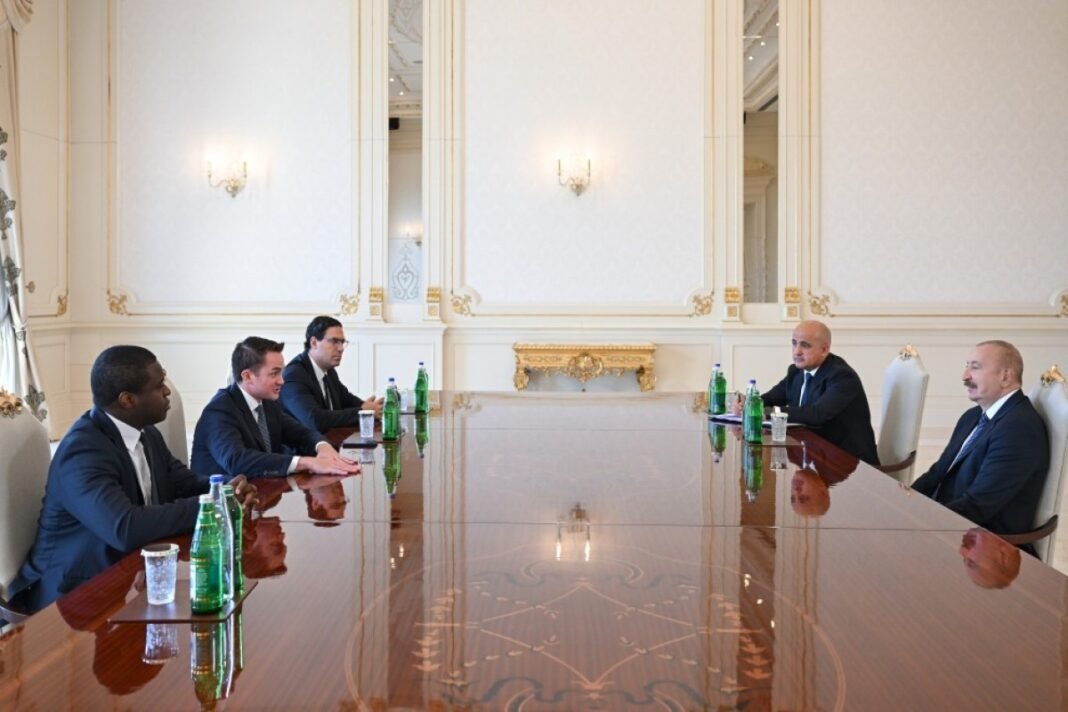 Azerbaijani President Ilham Aliyev meets Brookfield Chief Executive Connor Teskey