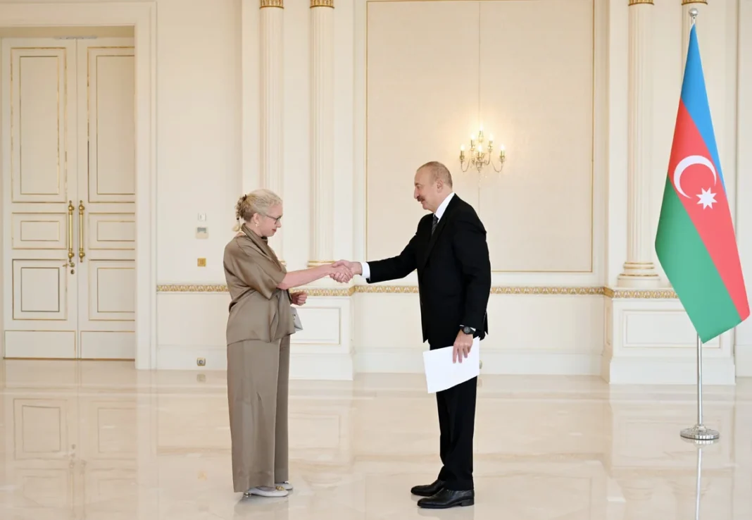 Azerbaijani President Ilham Aliyev meets Swedish Ambassador Louise Morsing in Baku
