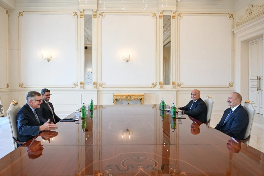 Azerbaijani President Ilham Aliyev meets Neuberger Berman Chairman and CEO George Walker