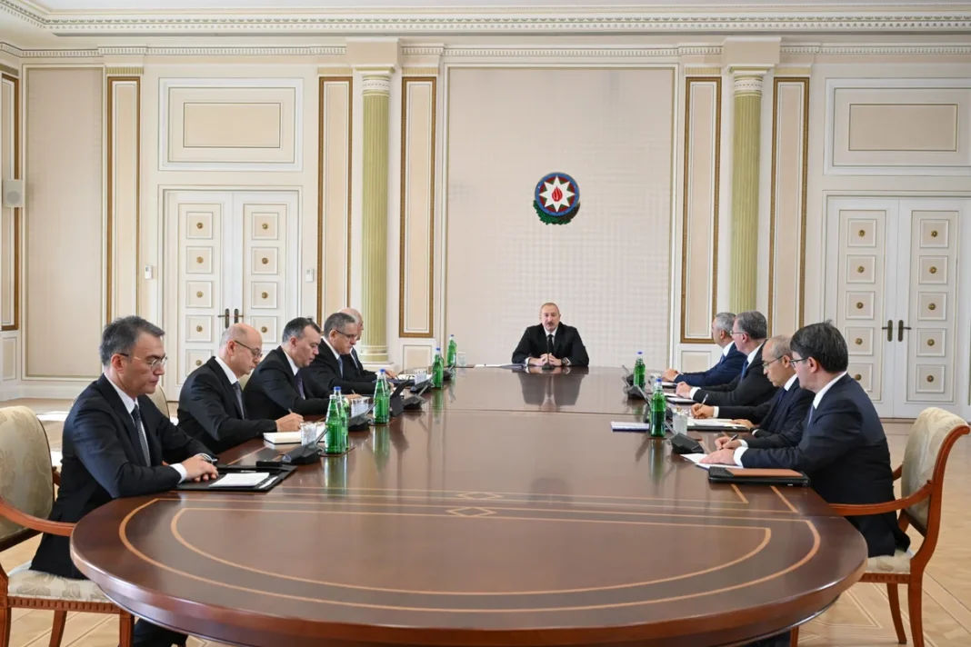 Azerbaijani President Ilham Aliyev chairs a meeting on mining and metallurgy development