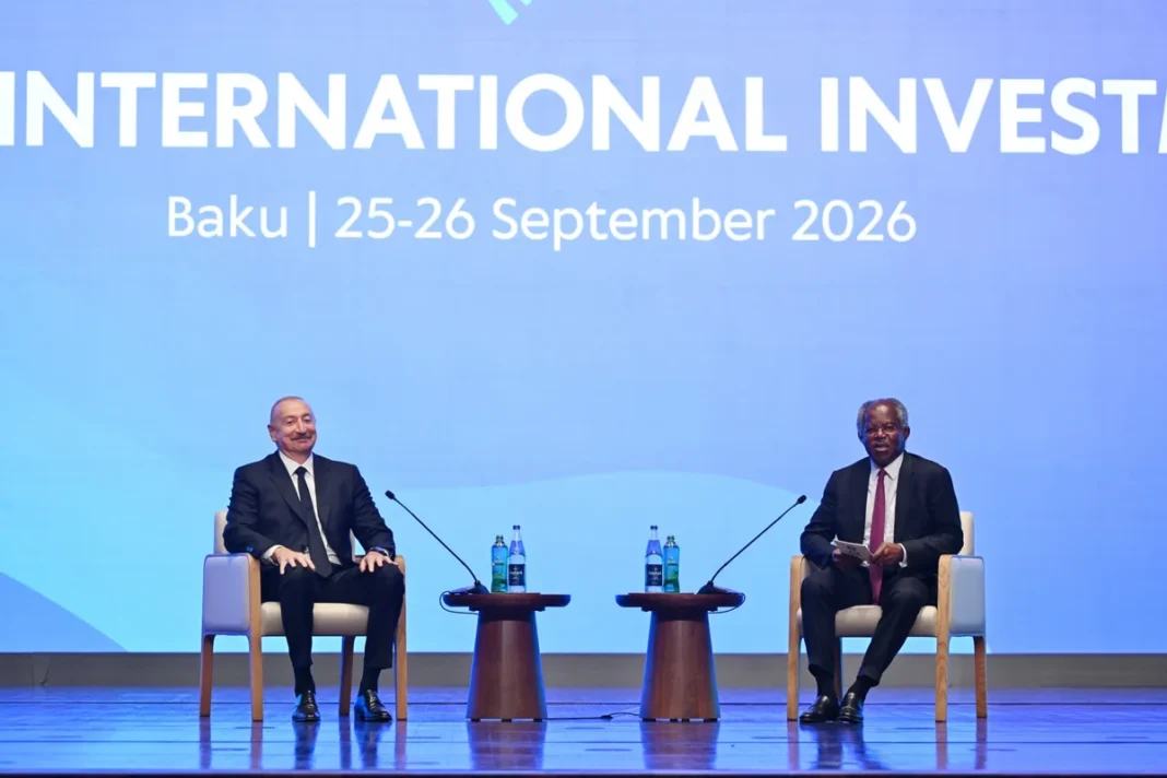President Ilham Aliyev speaks at the Second Azerbaijan International Investment Forum in Baku