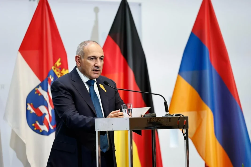 Armenian Prime Minister Nikol Pashinyan at the Hessian Peace Prize ceremony