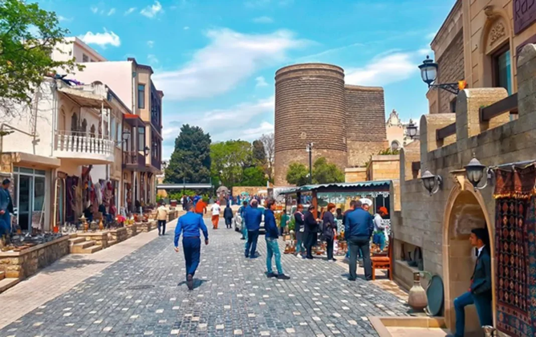 International tourists visiting Azerbaijan