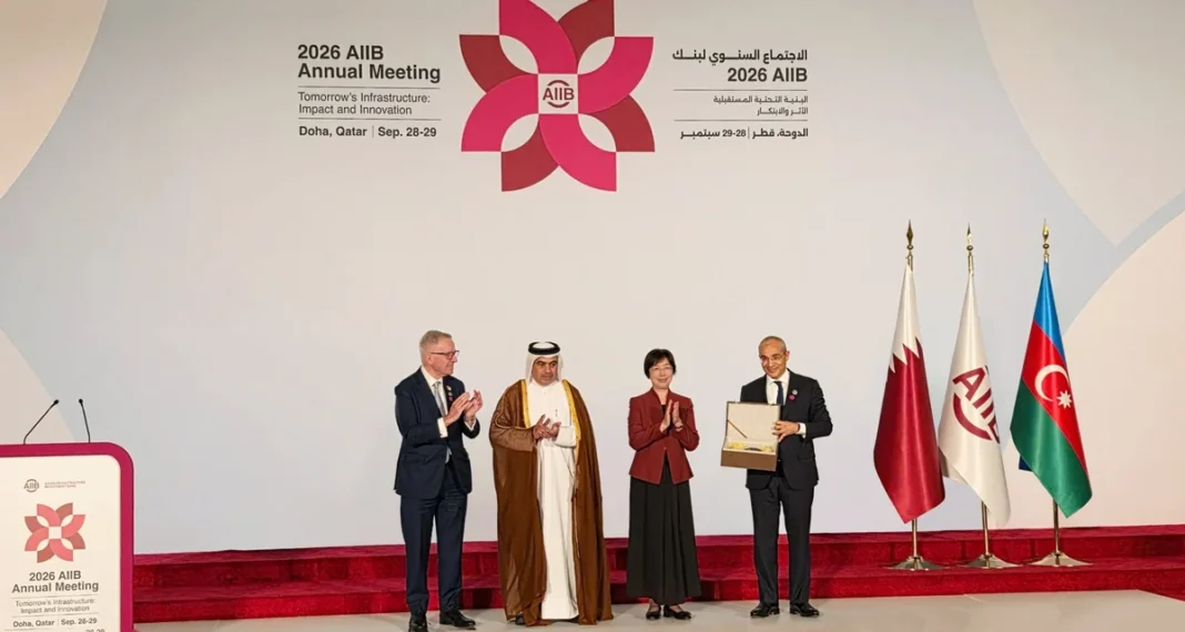 Ceremony awarding Azerbaijan the right to host AIIB’s 2027 annual meeting