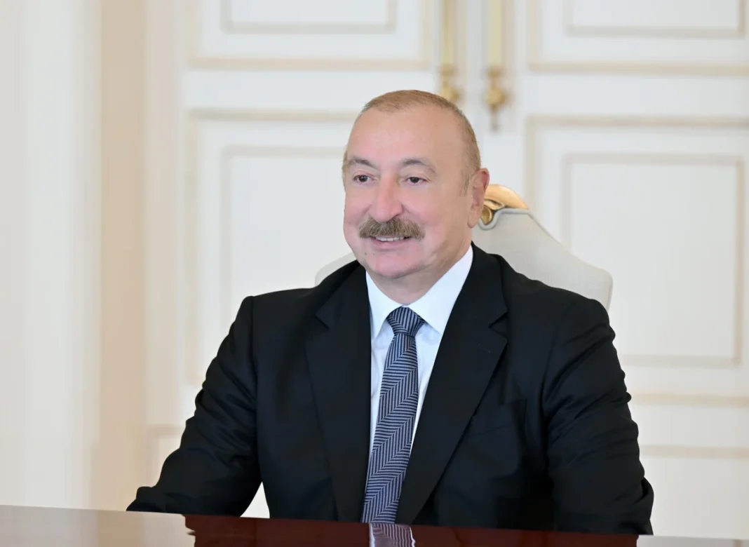 Azerbaijani President Ilham Aliyev meeting FIFA President Gianni Infantino
