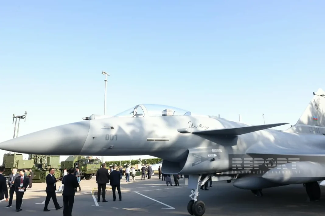 HURKUS-2 training aircraft displayed at ADEX 2026 in Baku