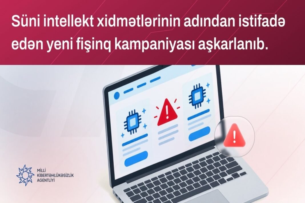 Cybersecurity warning about phishing pages impersonating artificial intelligence services.