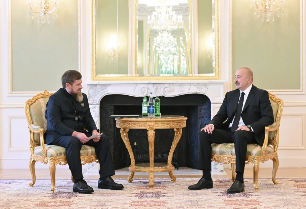 Azerbaijani President Ilham Aliyev and Chechen leader Ramzan Kadyrov meet in Baku