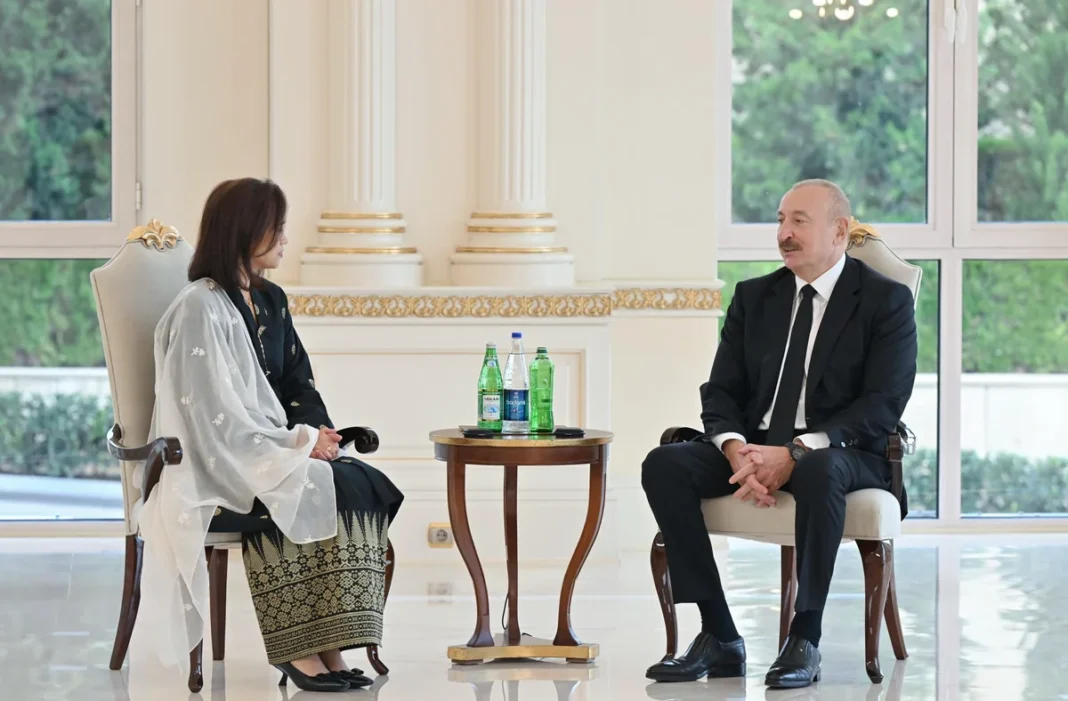 President Ilham Aliyev meets Malaysian Ambassador Aznifa Isnaria binti Abdul Ghani