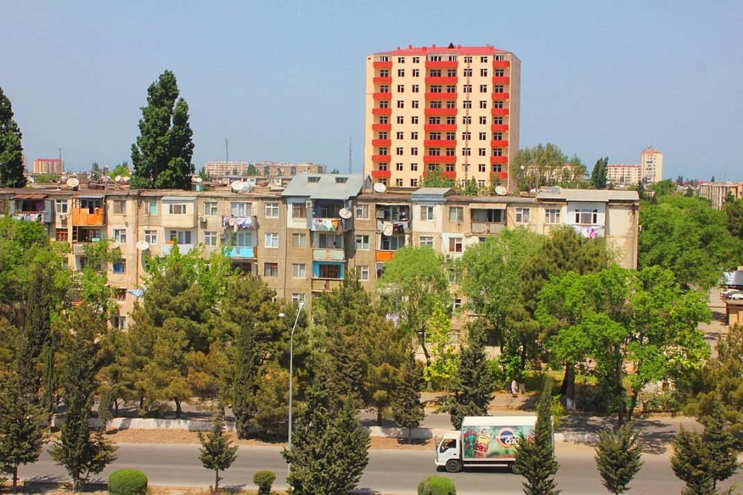 Apartment building and shared common areas in Azerbaijan
