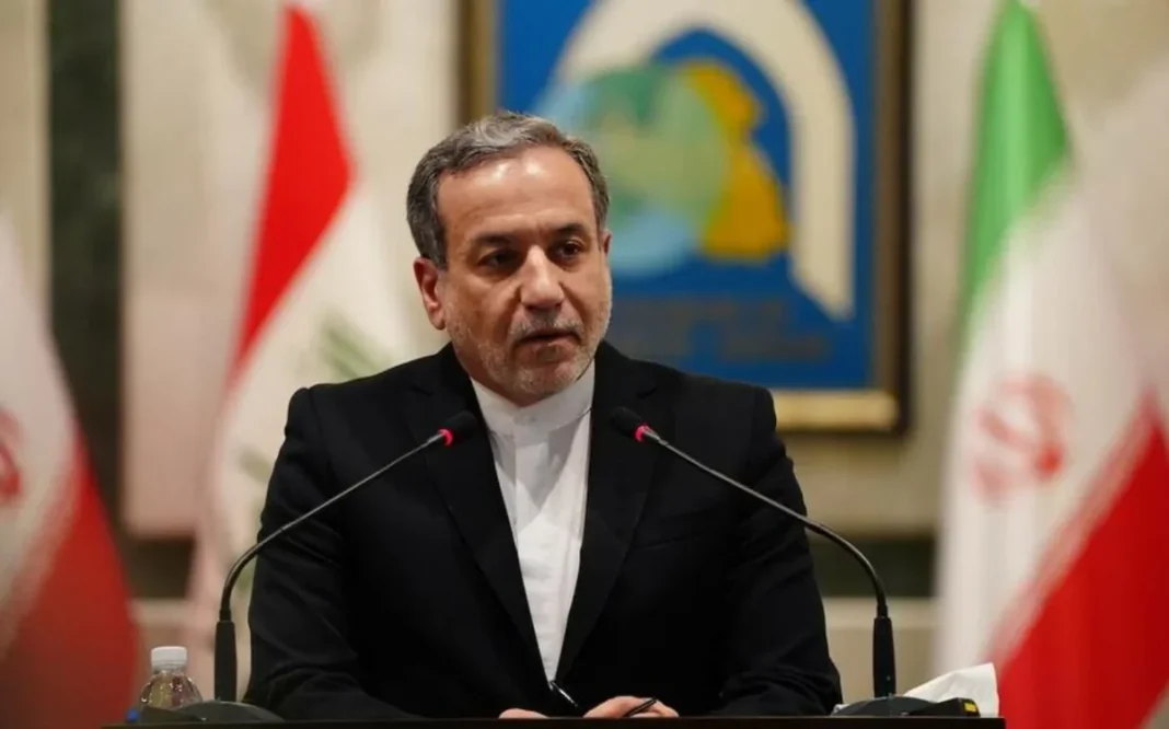 Iranian Foreign Minister Abbas Araghchi speaks in Yerevan