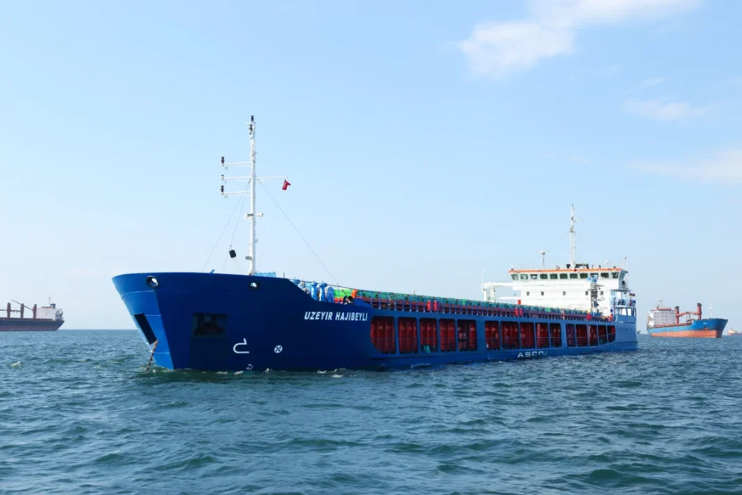 ASCO dry cargo vessel operating in the Caspian Sea
