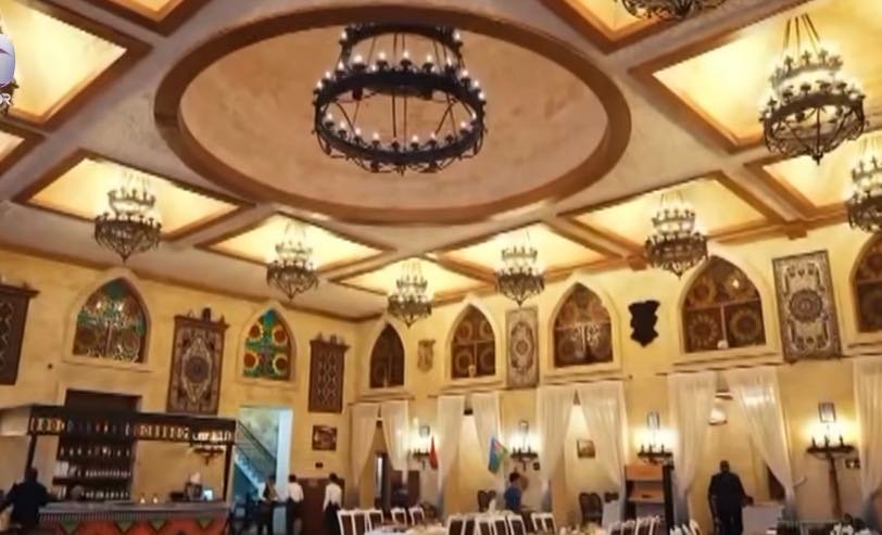 Interior of the Ateshgah restaurant near the Baku fire temple complex