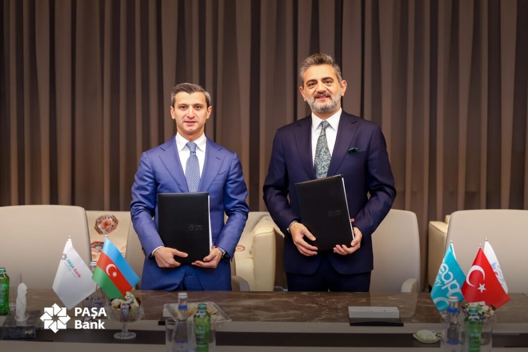 Representatives sign the financing agreement for an energy storage project in Azerbaijan