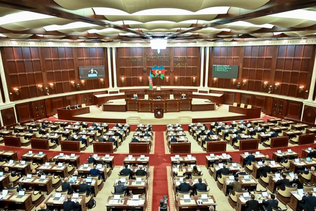 Azerbaijan’s Milli Majlis chamber during a parliamentary session