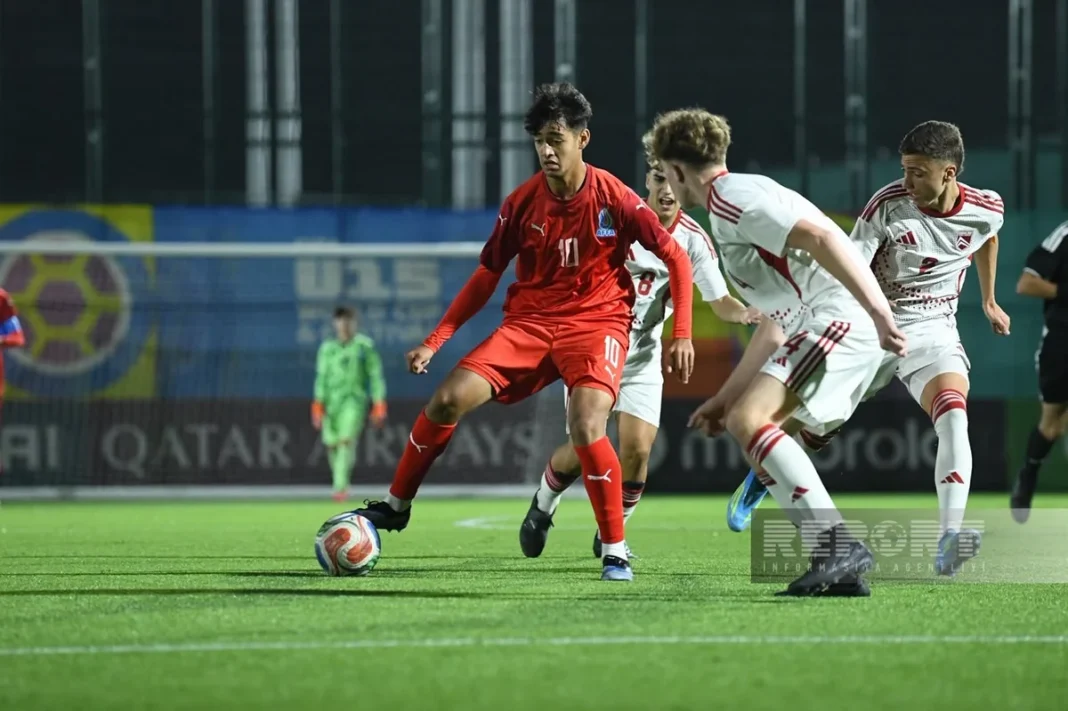 Azerbaijan’s U-15 football team at the FIFA tournament in Baku. Photo: Report