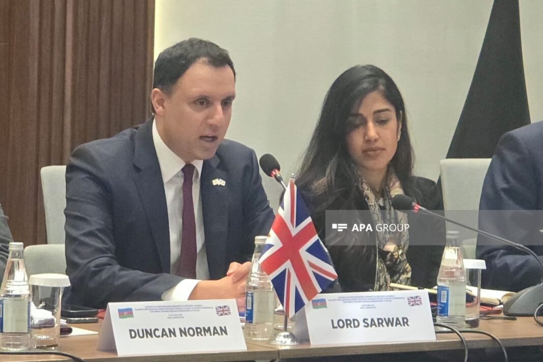 UK Trade Minister Lord Anas Sarwar at the Azerbaijan-UK intergovernmental commission meeting