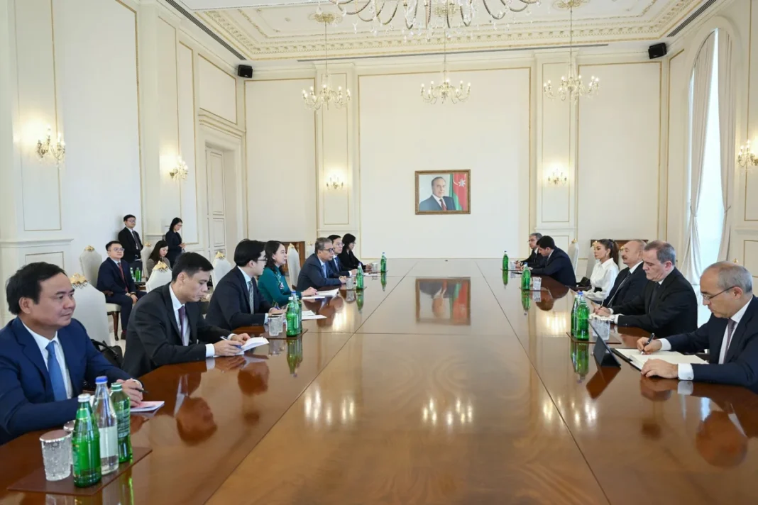 Ilham Aliyev, Mehriban Aliyeva and Vietnamese Vice President Vo Thi Anh Xuan meet in Baku