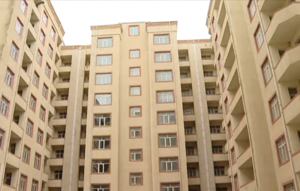 Vacant apartment complex in Baku's Ahmadli settlement