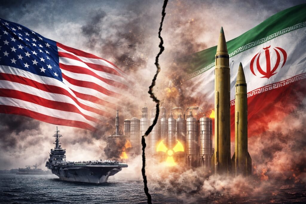 Illustration of Iran and regional military tensions