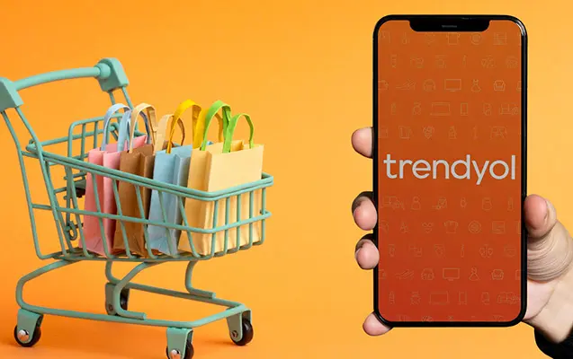 Trendyol shopping app and cart representing online orders to Azerbaijan