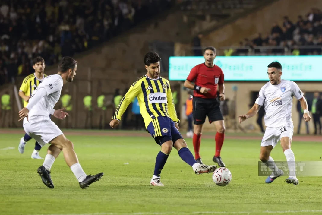 Turan Tovuz and Fenerbahce players during a friendly match in Baku